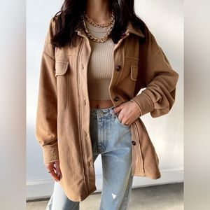 12th Tribe Versa Mist Fleece Shacket CREAM